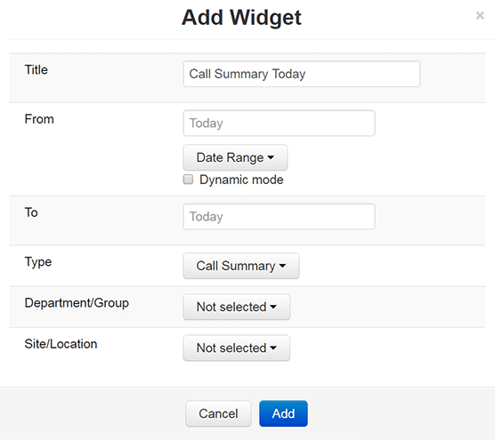 Call Accounting Dashboard