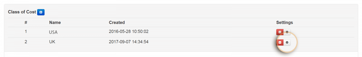 Call Accounting assign class of cost