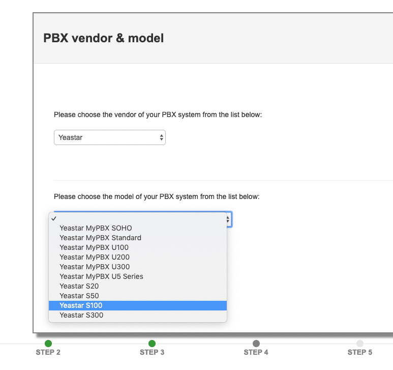 Yeastar-S-Series-Select-model